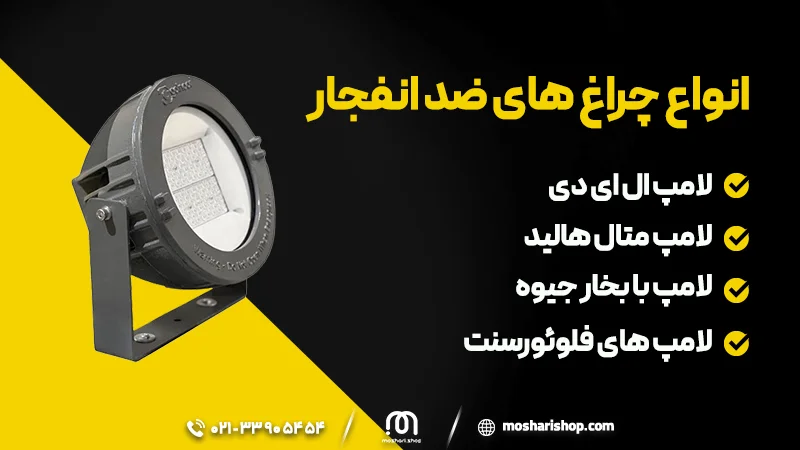 انواع چراغ ضد انفجار